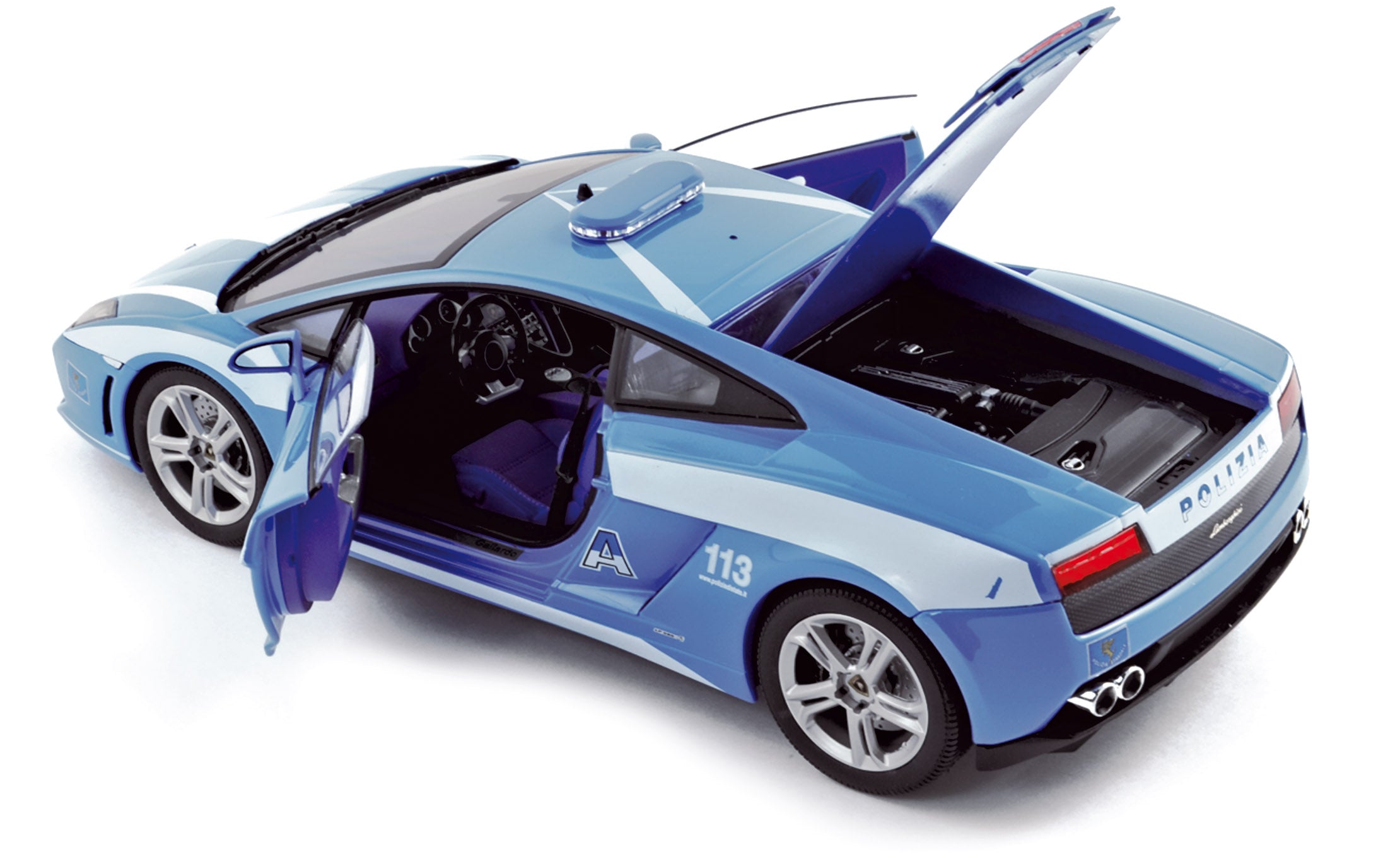 norev-lamborghini-gallardo-lp560-4-2009-polizia-1-18-modellino-auto-polizia image 2