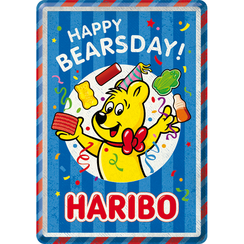 nostalgic-art-haribo-happy-bearsday-card-in-metallo-10x14-cm image 1