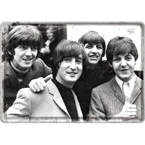 nostalgic-art-fab4-photo-cartolina-in-metallo-10x14-cm image 1
