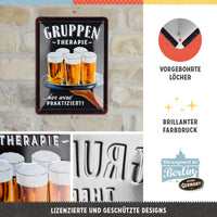 nostalgic-art-gruppentherapie-bier-targa-in-metallo-15x20-cm image 2