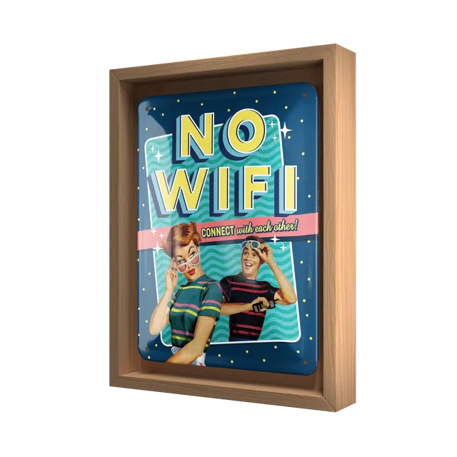 nostalgic-art-no-wifi-n-frame-s-edition-cornice-in-legno-insegna-metallo-18-5-x- image 1