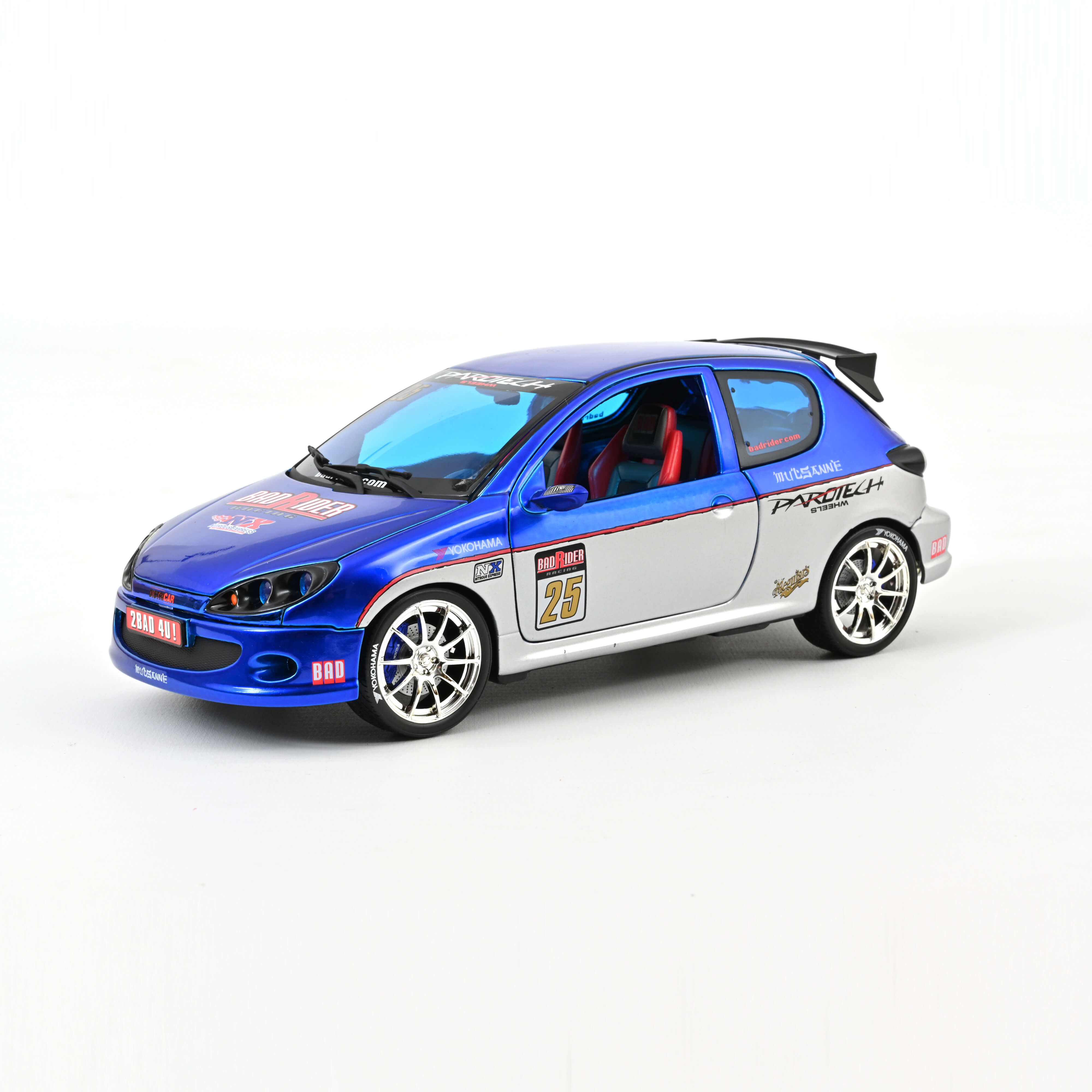 norev-peugeot-206-bad-rider-1-18-modellino-auto-tuner-jet-car image 1