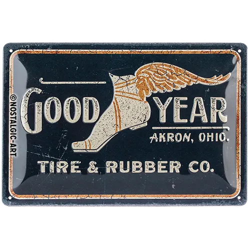nostalgic-art-goodyear-wing-foot-logo-1901-targa-in-metallo-20x30-cm-2 image 1