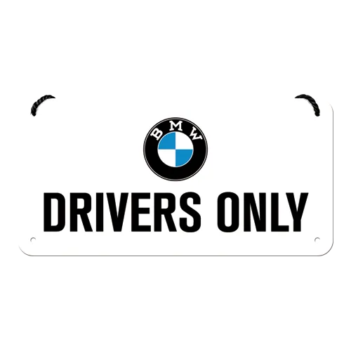 nostalgic-art-bmw-drivers-only-insegna-in-metallo-da-appendere-10x20-cm image 1