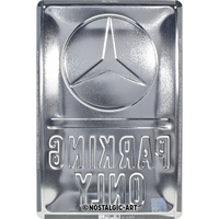 nostalgic-art-mercedes-benz-parking-only-targa-metallo-20x30-cm image 3