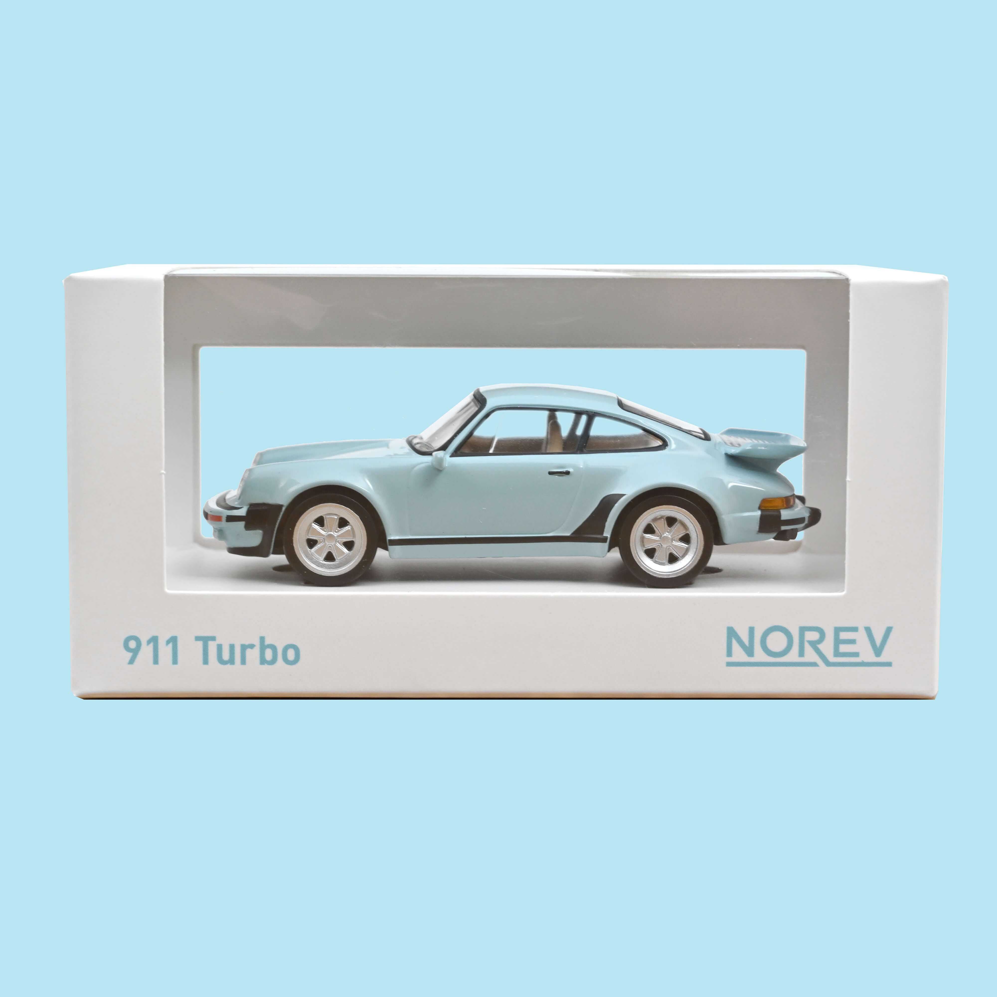 norev-porsche-911-turbo-1978-930-modellino-auto-1-43-blu-chiaro image 2