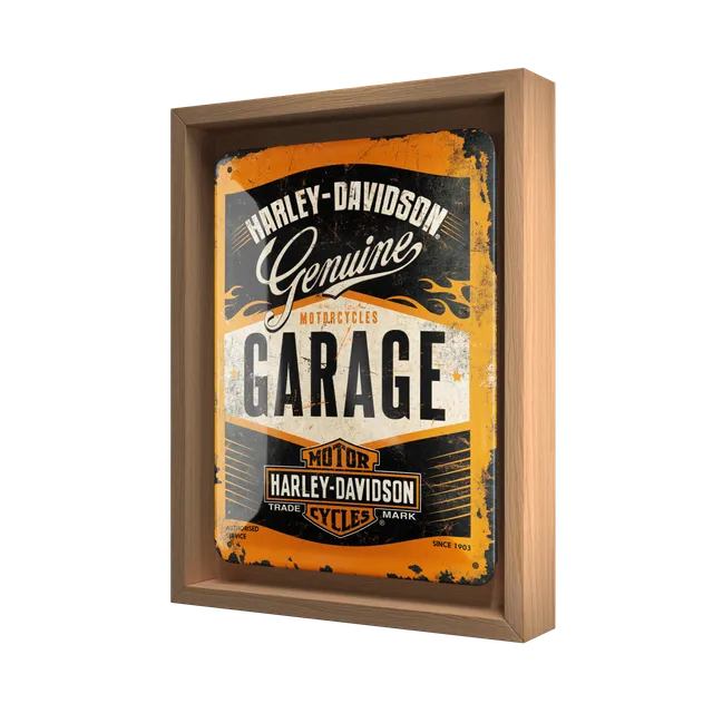 nostalgic-art-harley-davidson-garage-n-frame-s-edition-cornice-18-5x24-cm image 1
