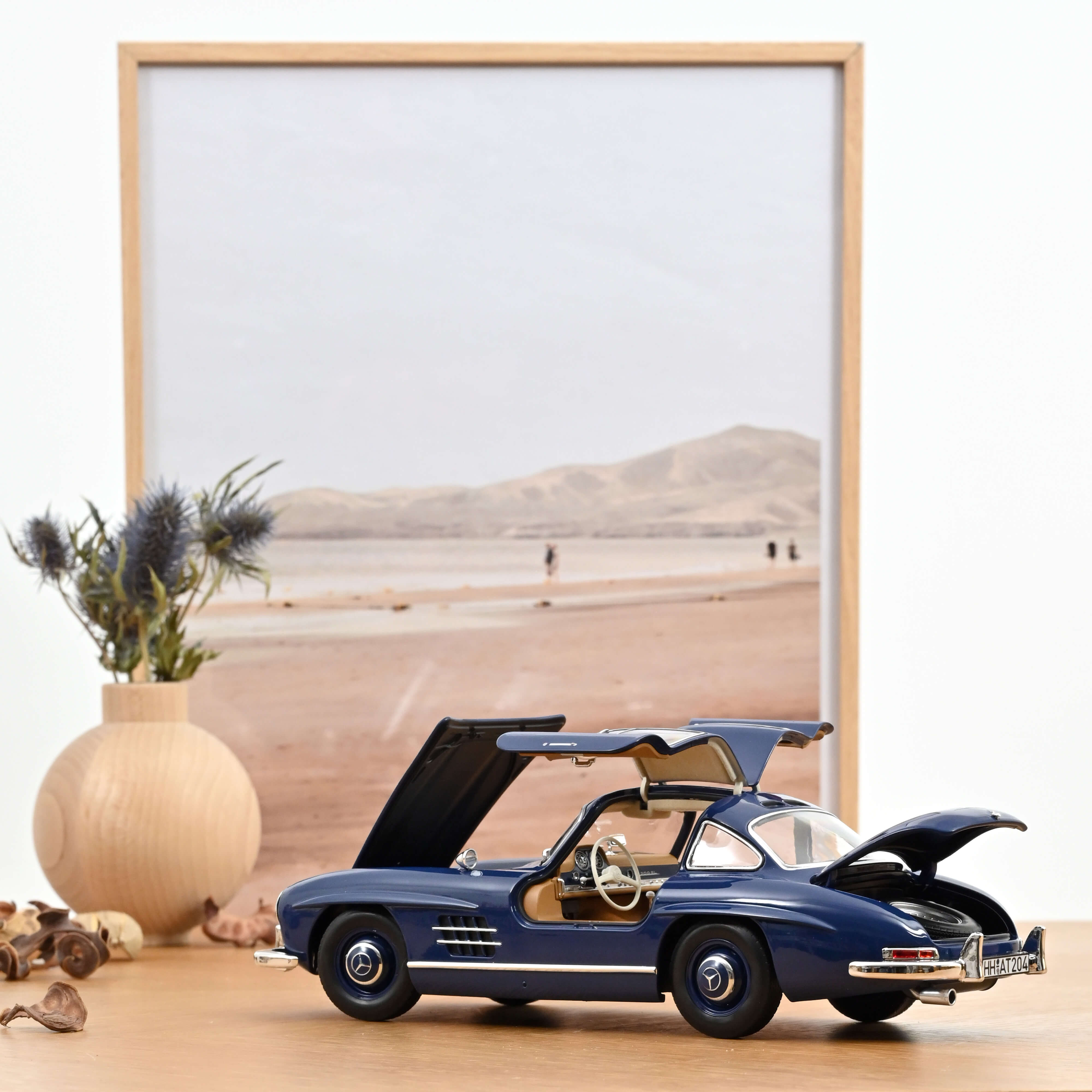 norev-mercedes-benz-300-sl-1954-bleu-modellino-auto-1-18 image 3