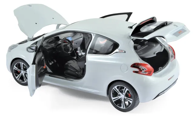 norev-peugeot-208-gti-2013-bianco-perla-1-18-modellino-auto-grande-da-collezione image 1
