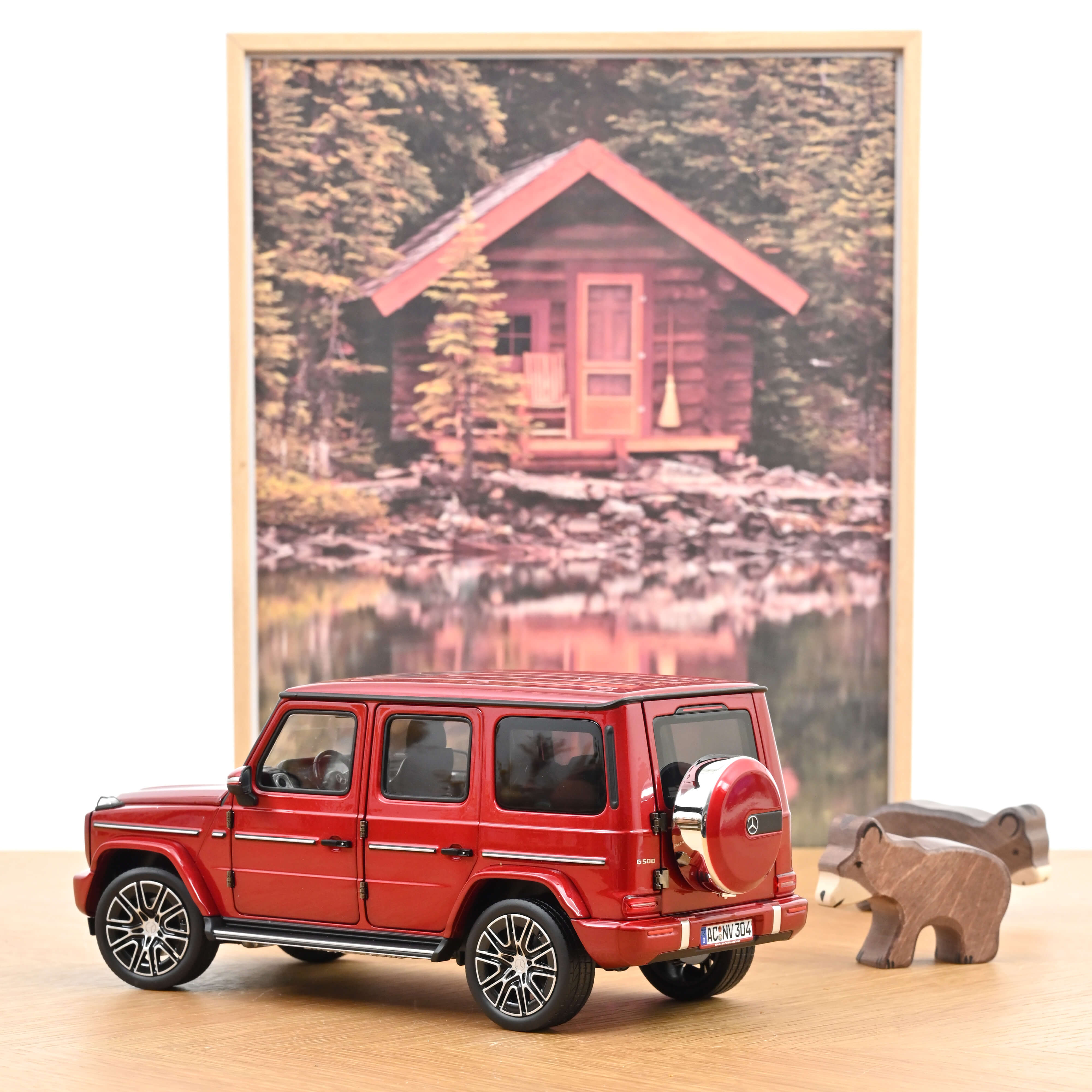 norev-mercedes-benz-classe-g-2024-1-18-modellino-auto-rosso-hyacinth image 3