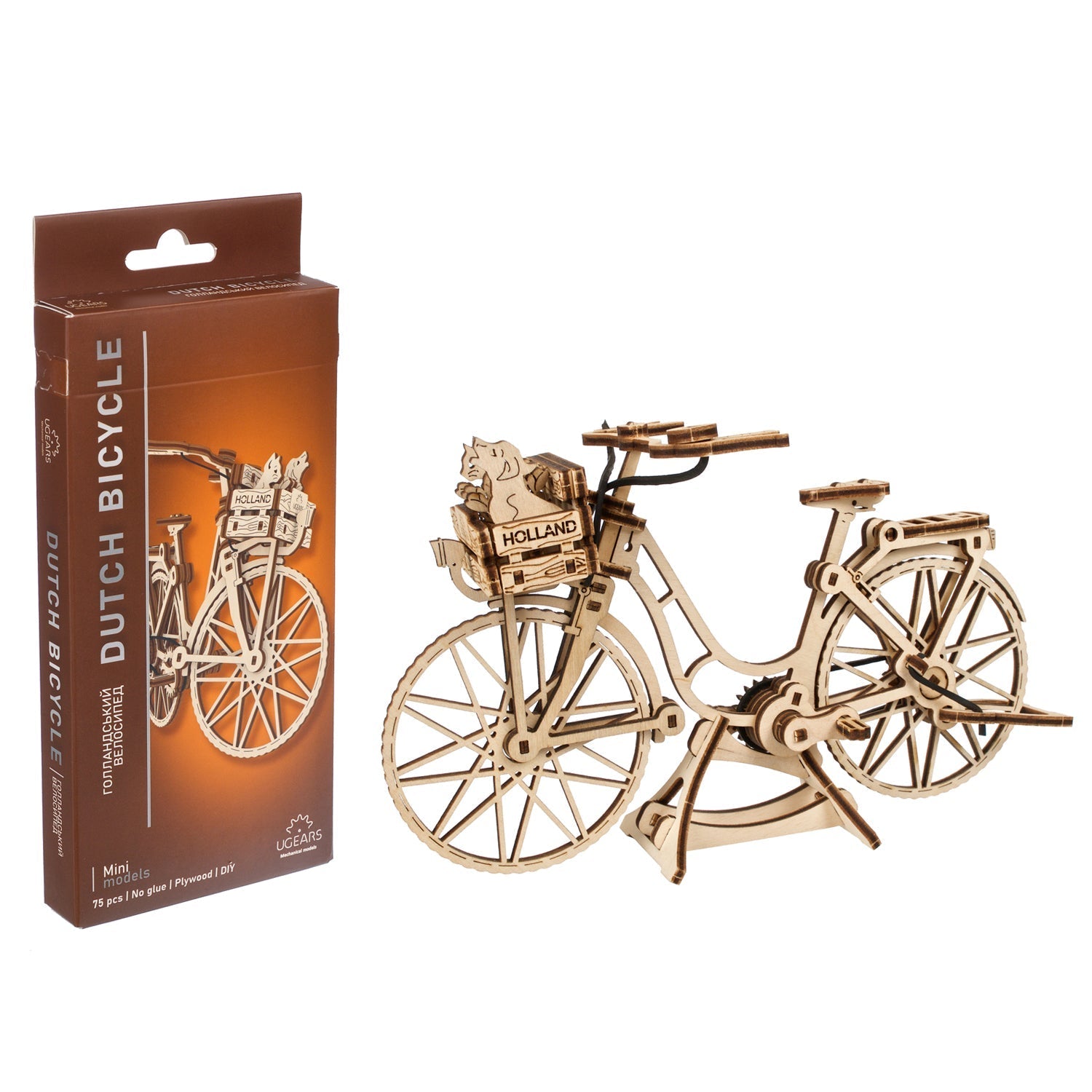 ugears-dutch-bicycle-u-mini-puzzle-3d-meccanico-in-legno-amsterdam image 5