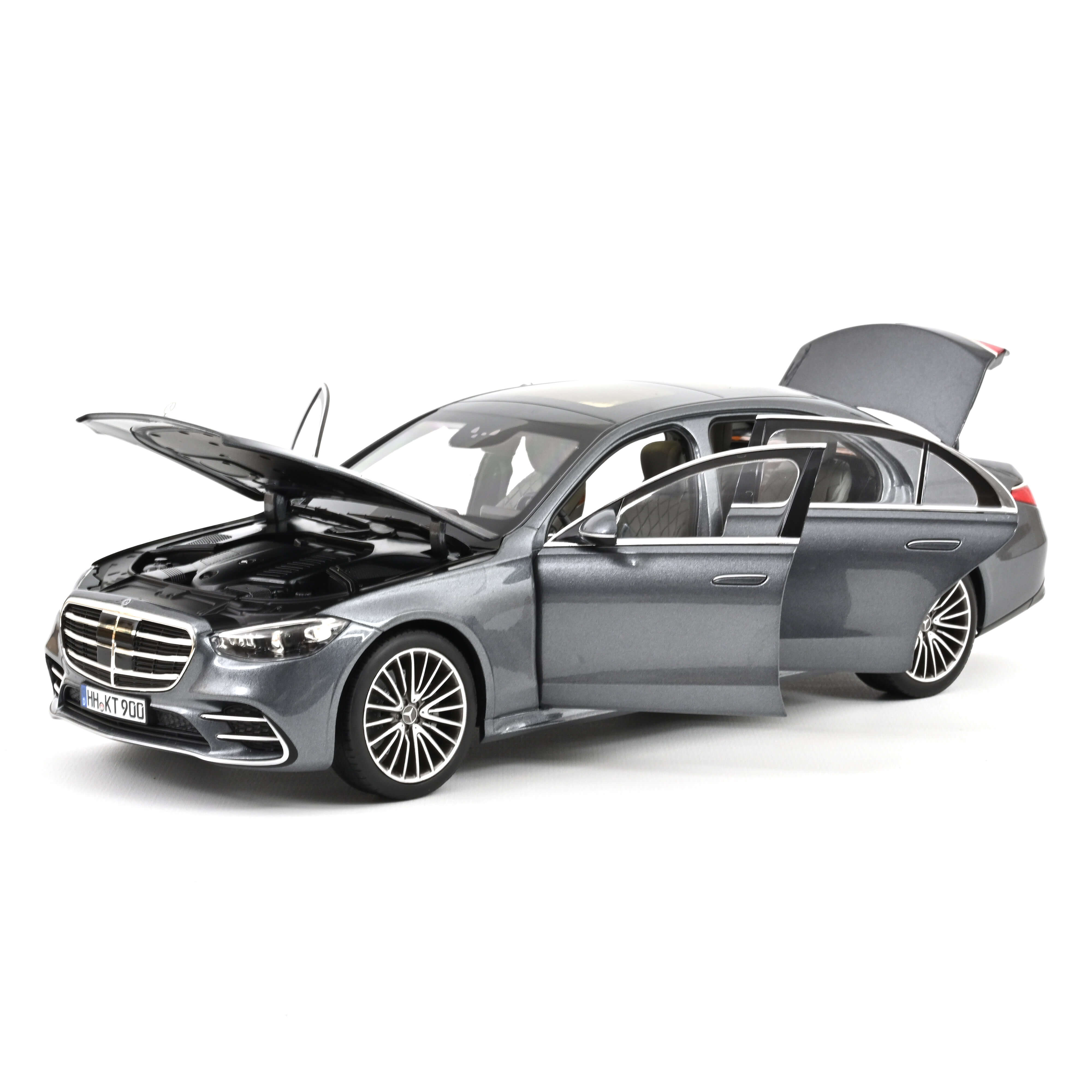 norev-mercedes-benz-classe-s-amg-line-2020-grigio-metallizzato-modellino-1-18 image 2