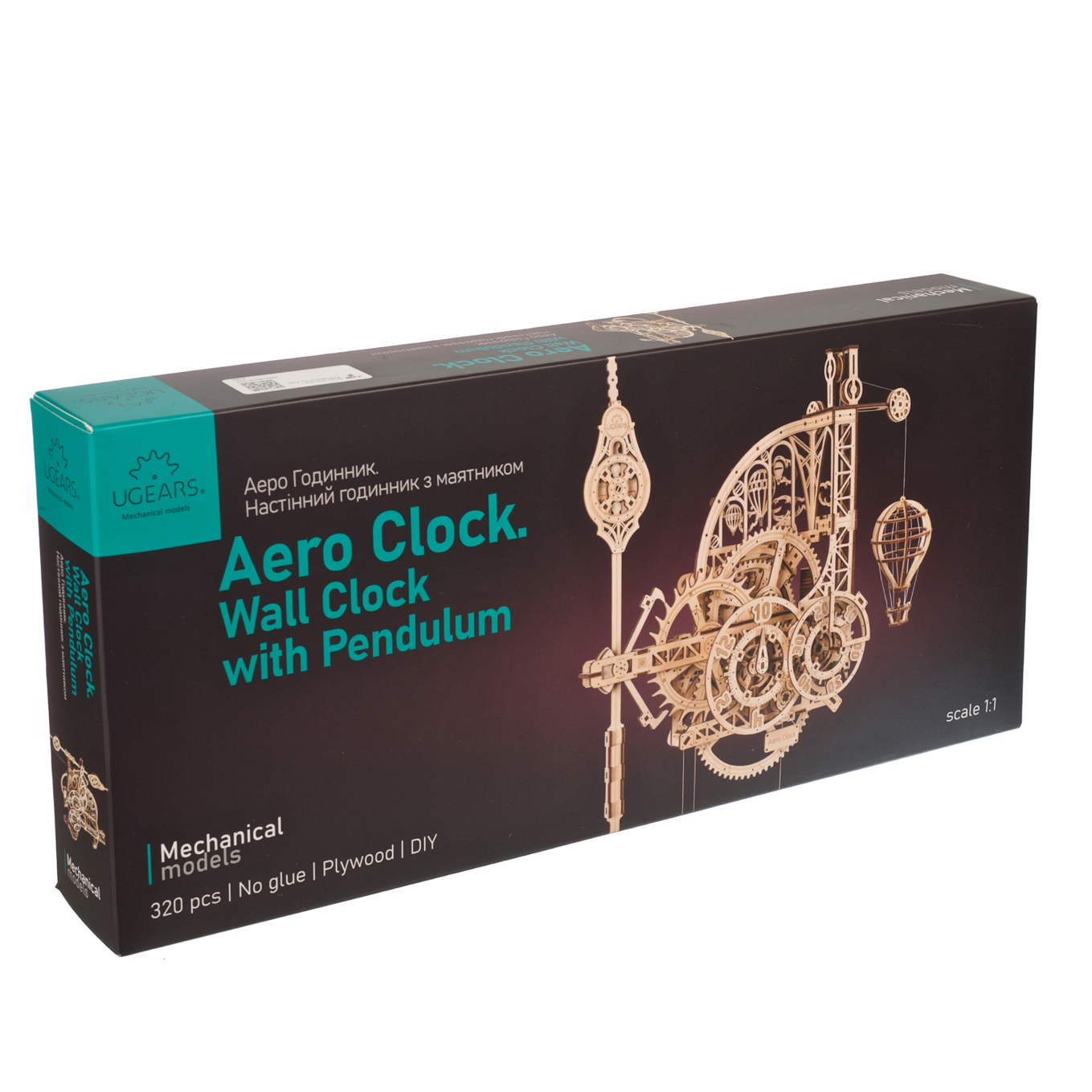 ugears-aero-clock-orologio-da-parete-meccanico-in-legno-con-pendolo-da-costruire image 5