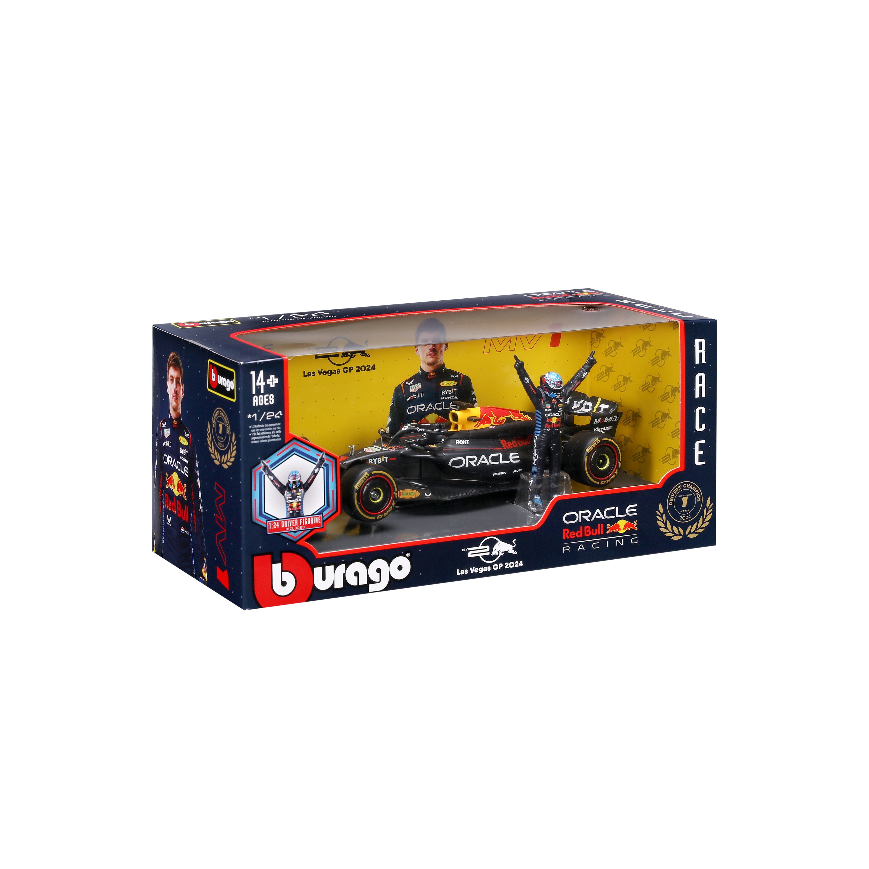 bburago-f1-red-bull-racing-rb20-2024-1-verstappen-1-24-con-pilota-die-cast image 2