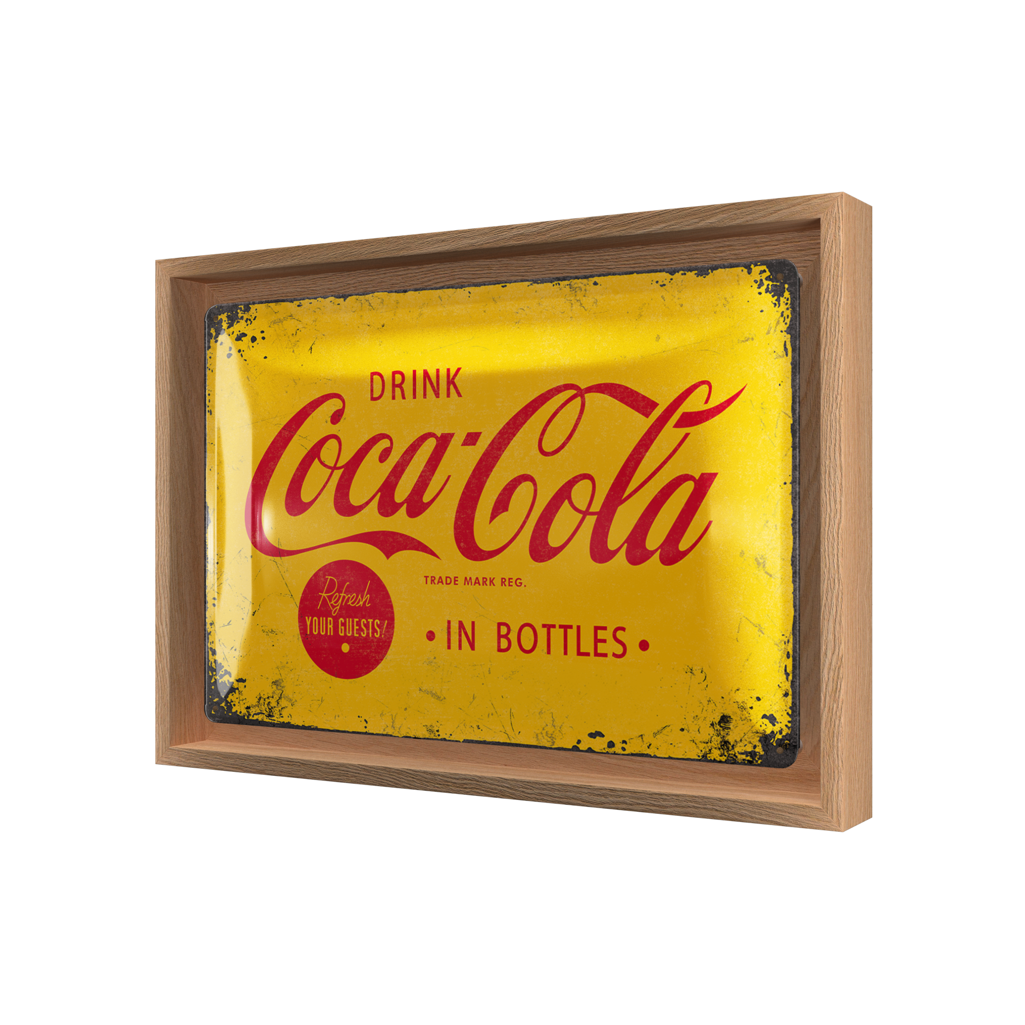 nostalgic-art-coca-cola-logo-yellow-n-frame-m-edition-24x33-5-cm image 1