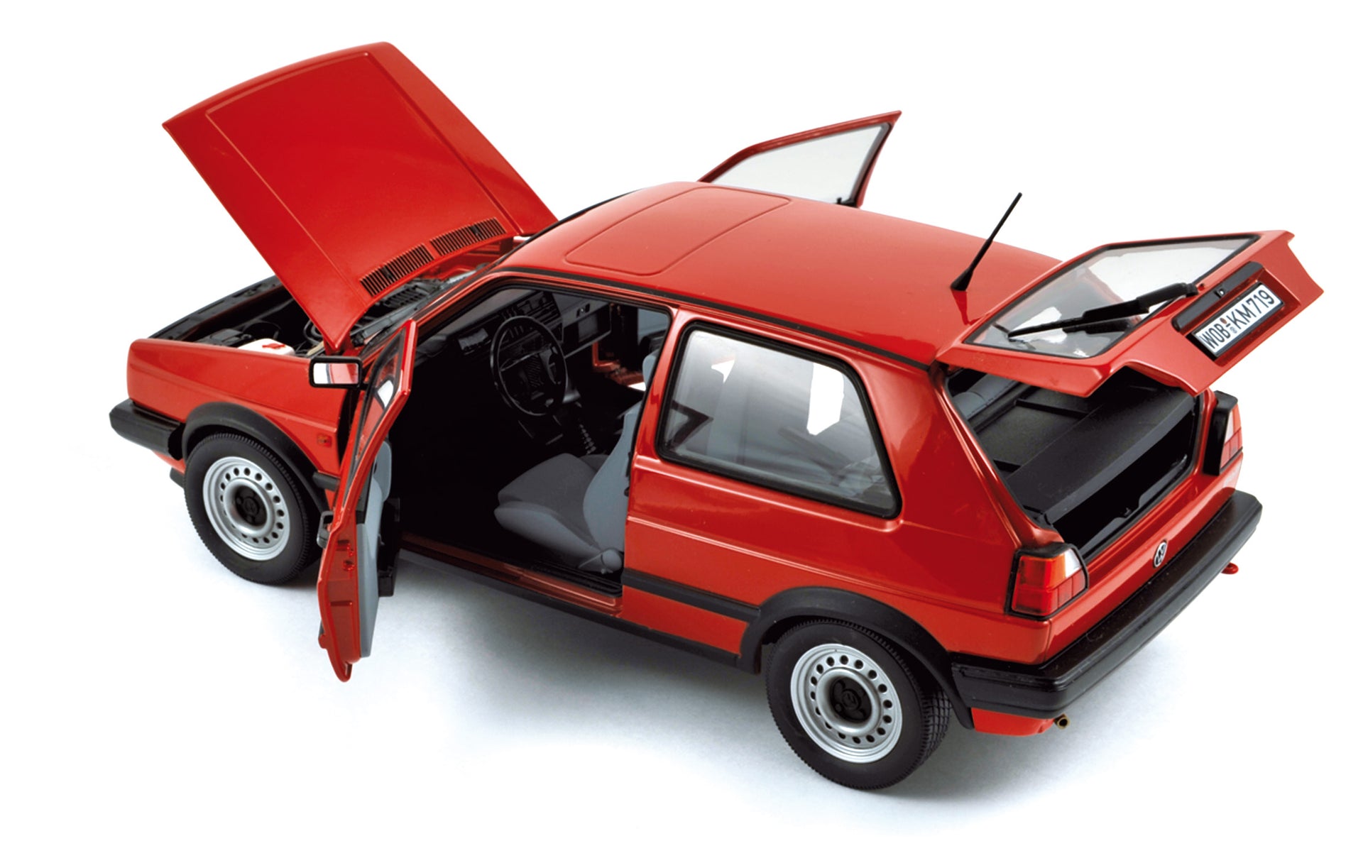 norev-vw-golf-cl-1989-modellino-auto-die-cast-1-18-rossa image 1