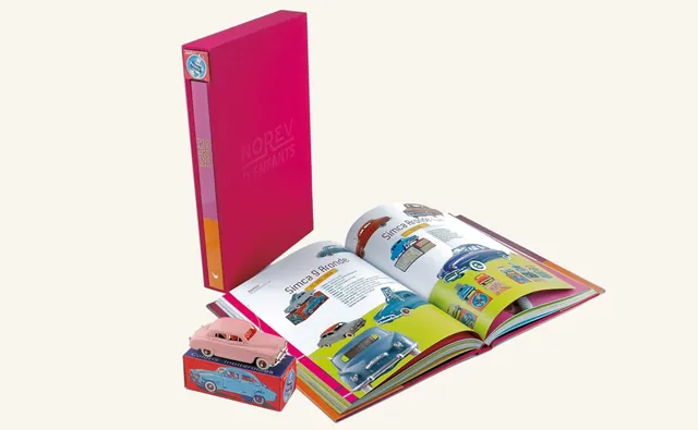 norev-coffret-norev-d-enfants-simca-9-aronde-originale-libro-modellino image 1