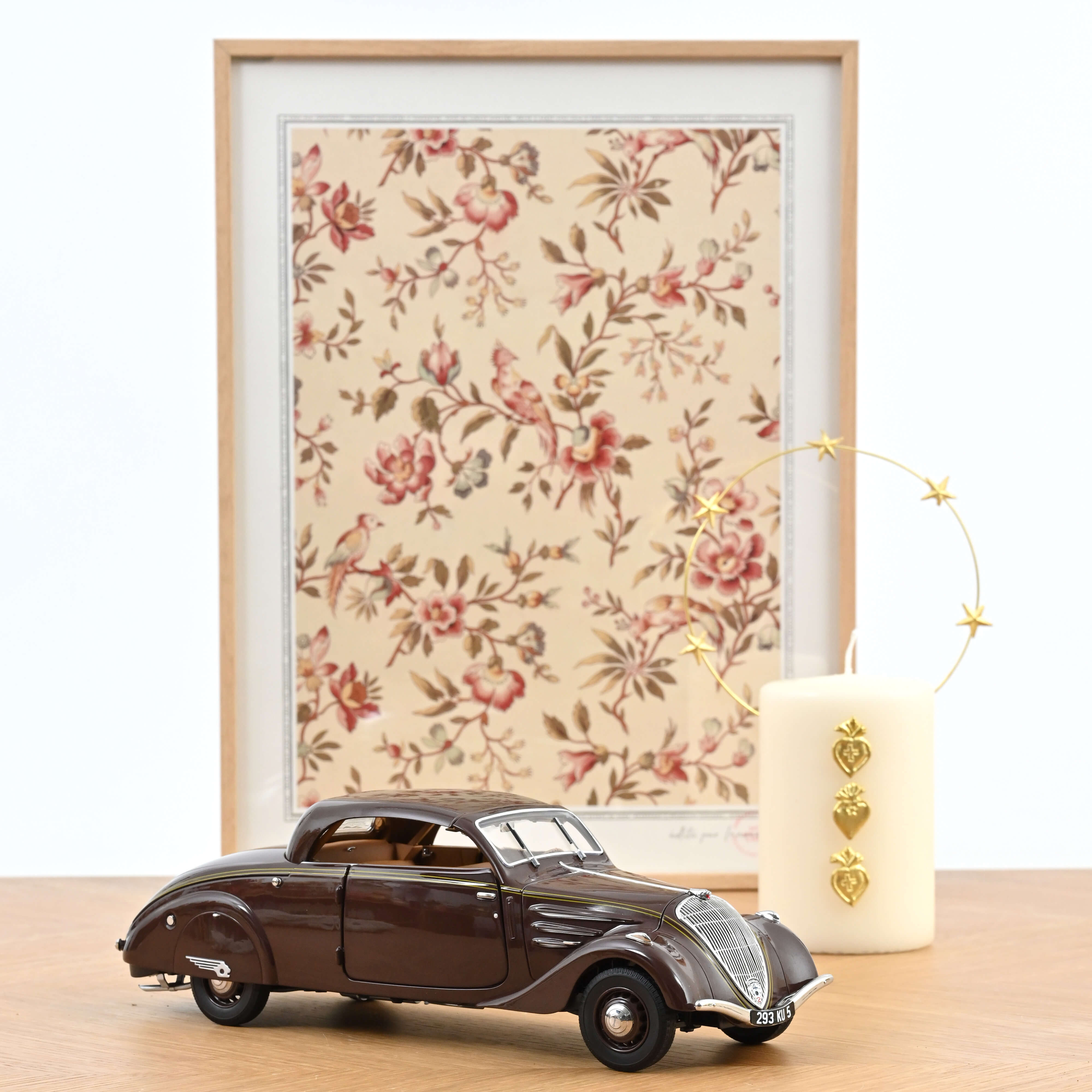 norev-peugeot-402-eclipse-1937-chocolat-cabrio-tetto-retrattile-1-18 image 3