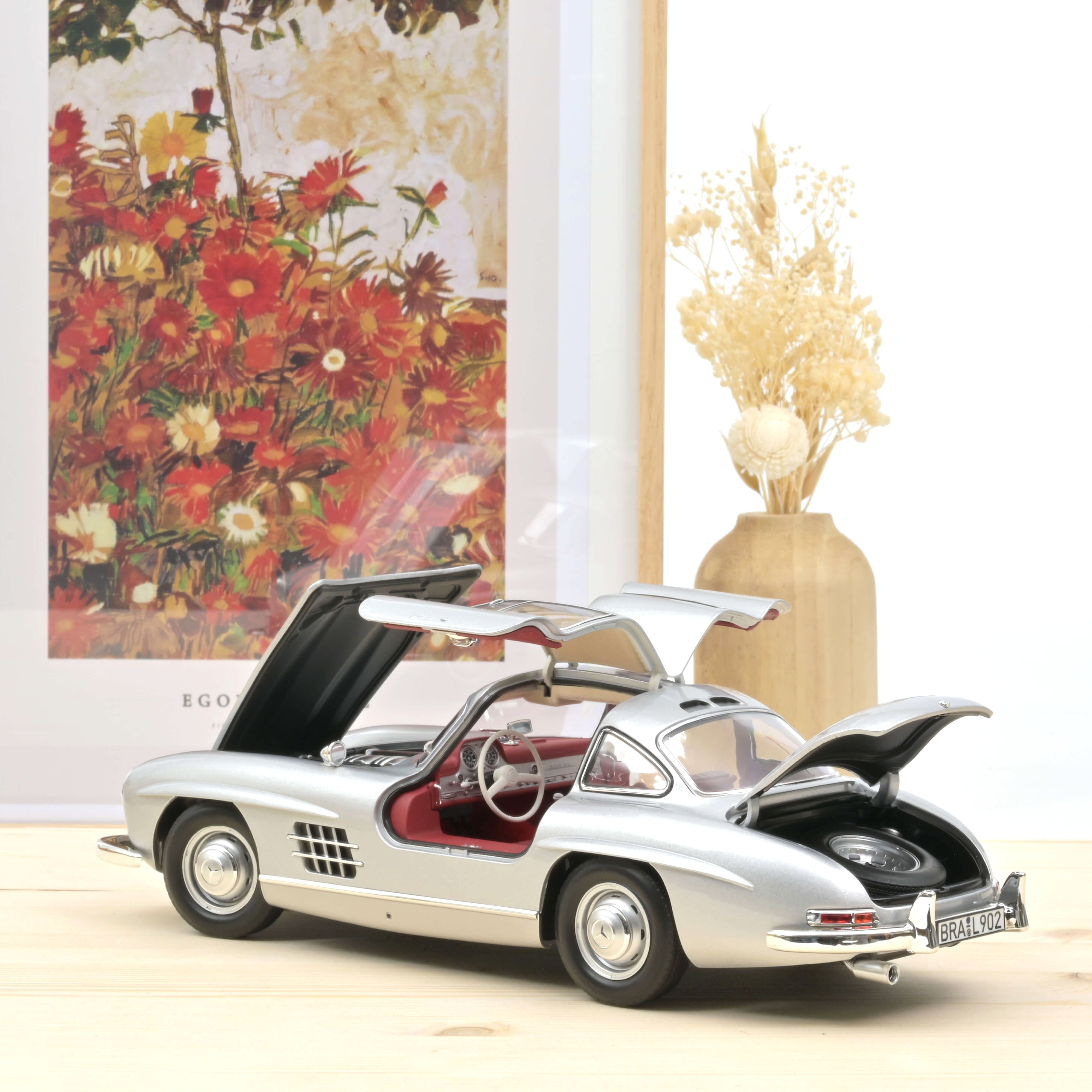norev-mercedes-benz-300-sl-1954-modellino-auto-1-18-argento image 3