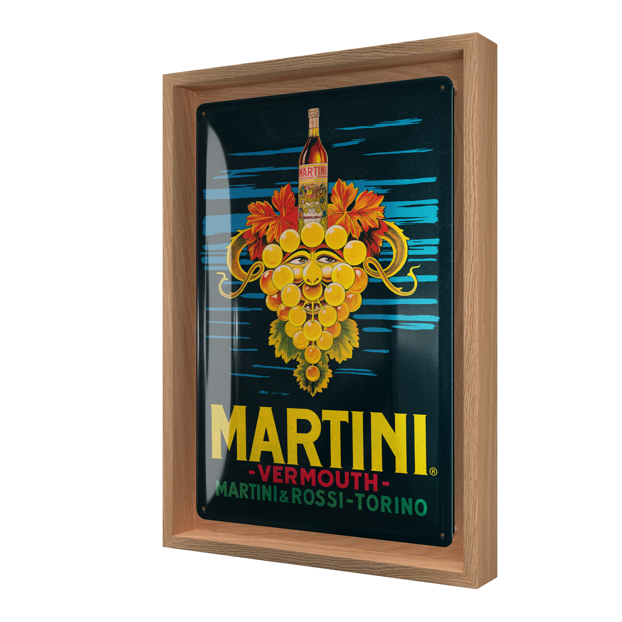 nostalgic-art-martini-vermouth-grapes-n-frame-m-edition-24x33-5-cm image 1