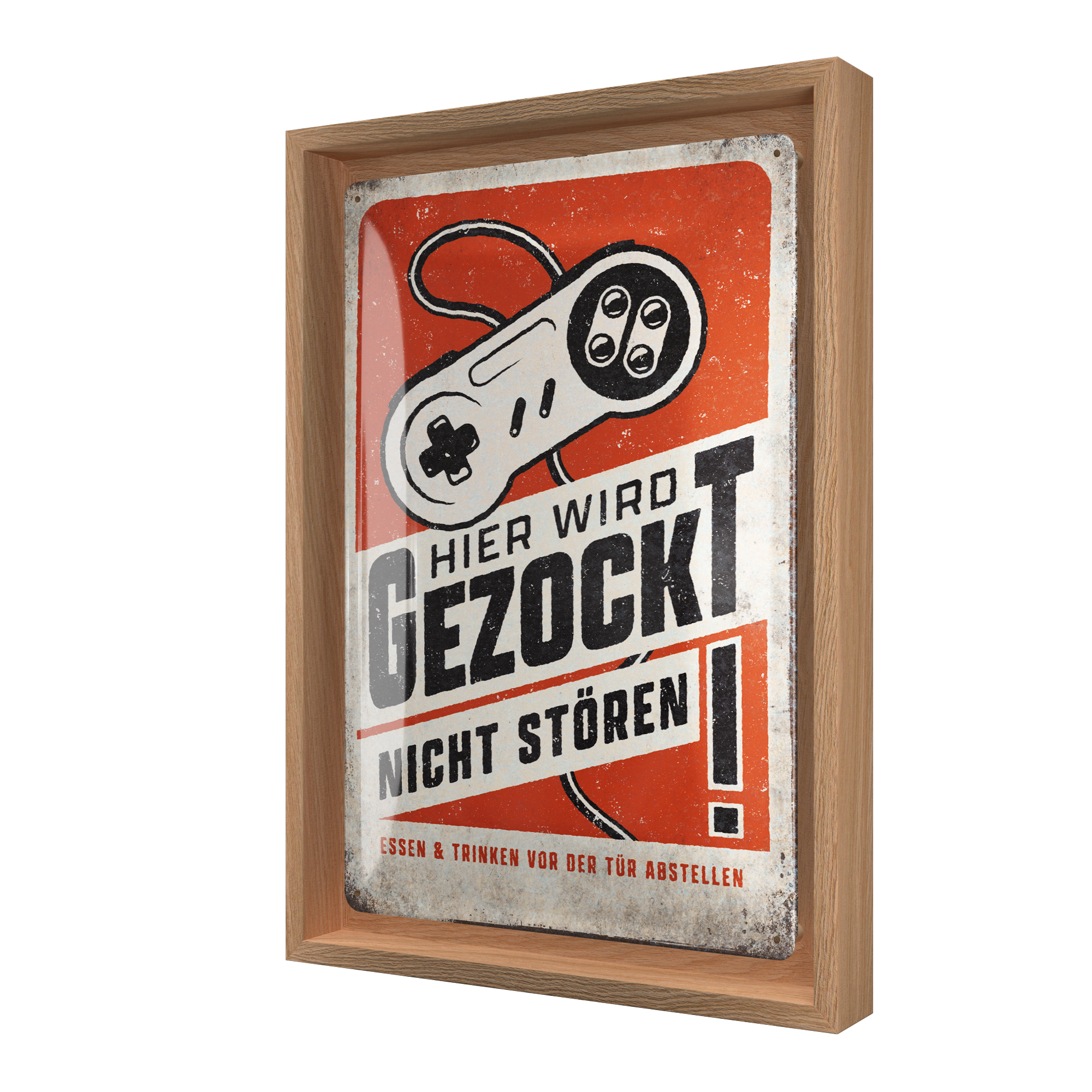 nostalgic-art-hier-wird-gezockt-n-frame-m-edition-targa-gaming-con-cornice-in-le image 1