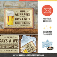 nostalgic-art-drink-beer-three-days-cartolina-in-metallo-10x14-cm image 3