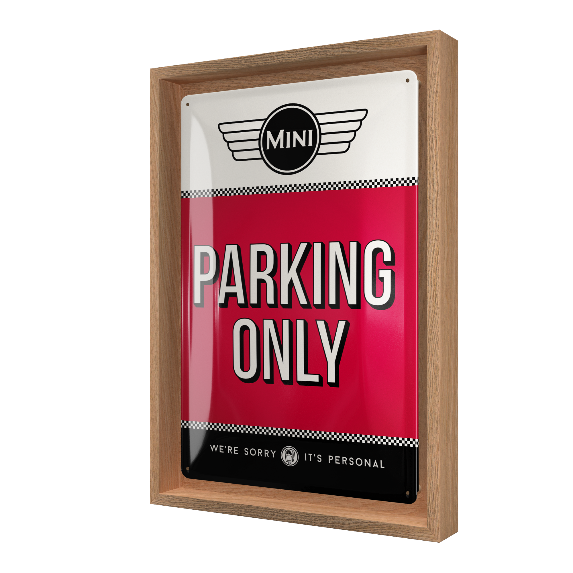 nostalgic-art-mini-parking-only-red-con-cornice-n-frame-m-24x33-5-cm image 1