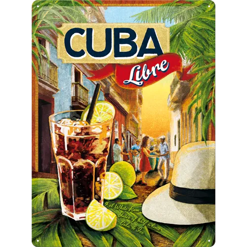 nostalgic-art-cuba-libre-targa-in-metallo-30x40-cm image 1