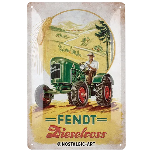 nostalgic-art-fendt-dieselross-targa-in-metallo-20x30-cm image 1