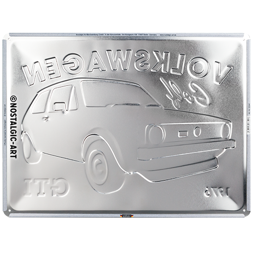 nostalgic-art-vw-golf-gti-1976-targa-in-metallo-30x40-cm image 3