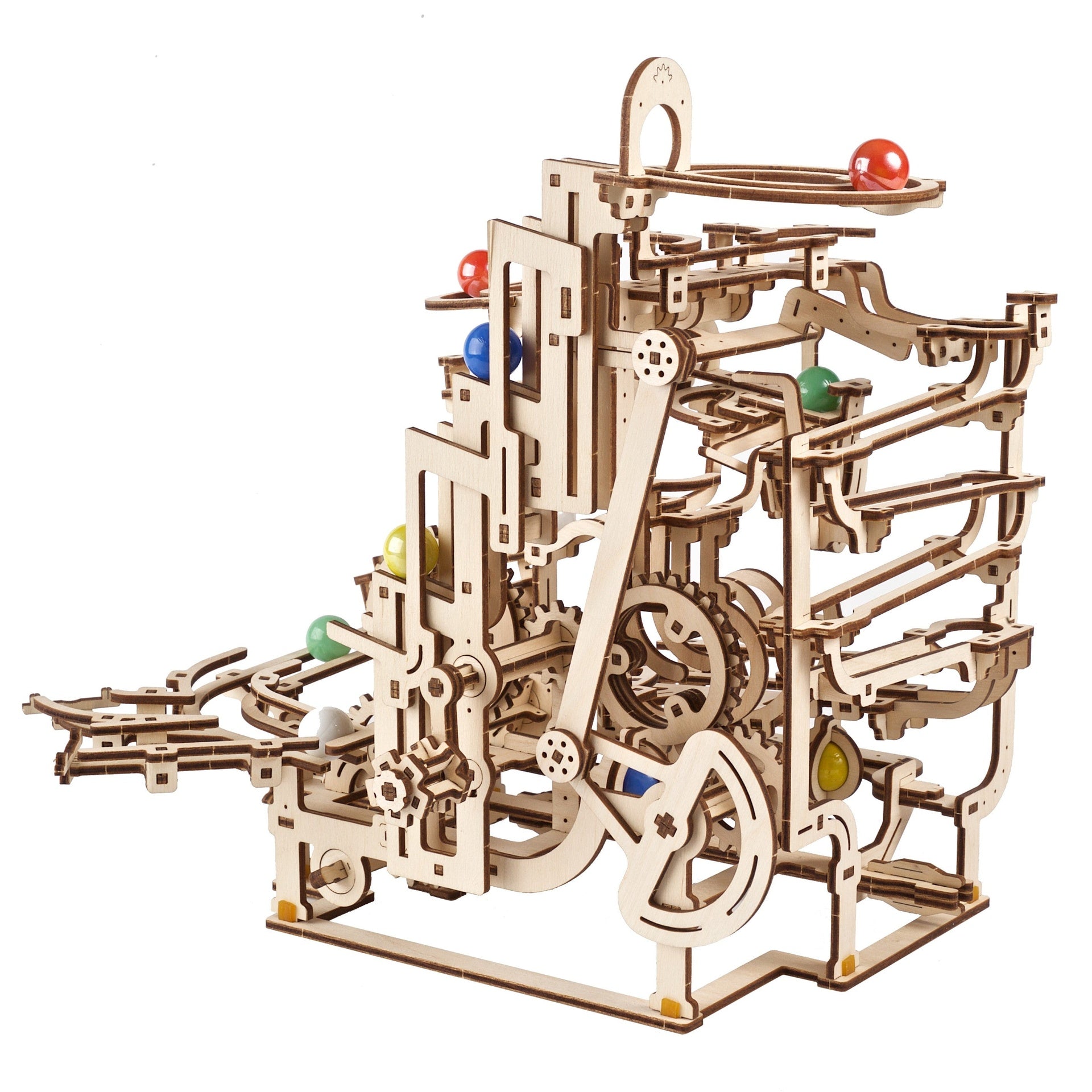 ugears-marble-run-tiered-hoist-pista-per-biglie-meccanica-in-legno image 3