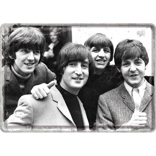 nostalgic-art-fab4-photo-cartolina-in-metallo-10x14-cm-2 image 1
