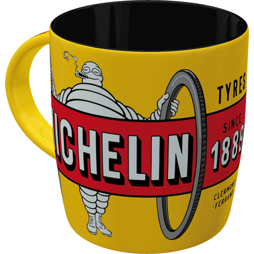 nostalgic-art-michelin-tyres-bibendum-yellow-tazza-in-ceramica-330-ml image 1