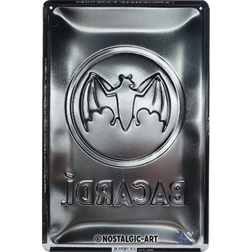 nostalgic-art-bacardi-logo-black-targa-metallo-20x30-cm image 3