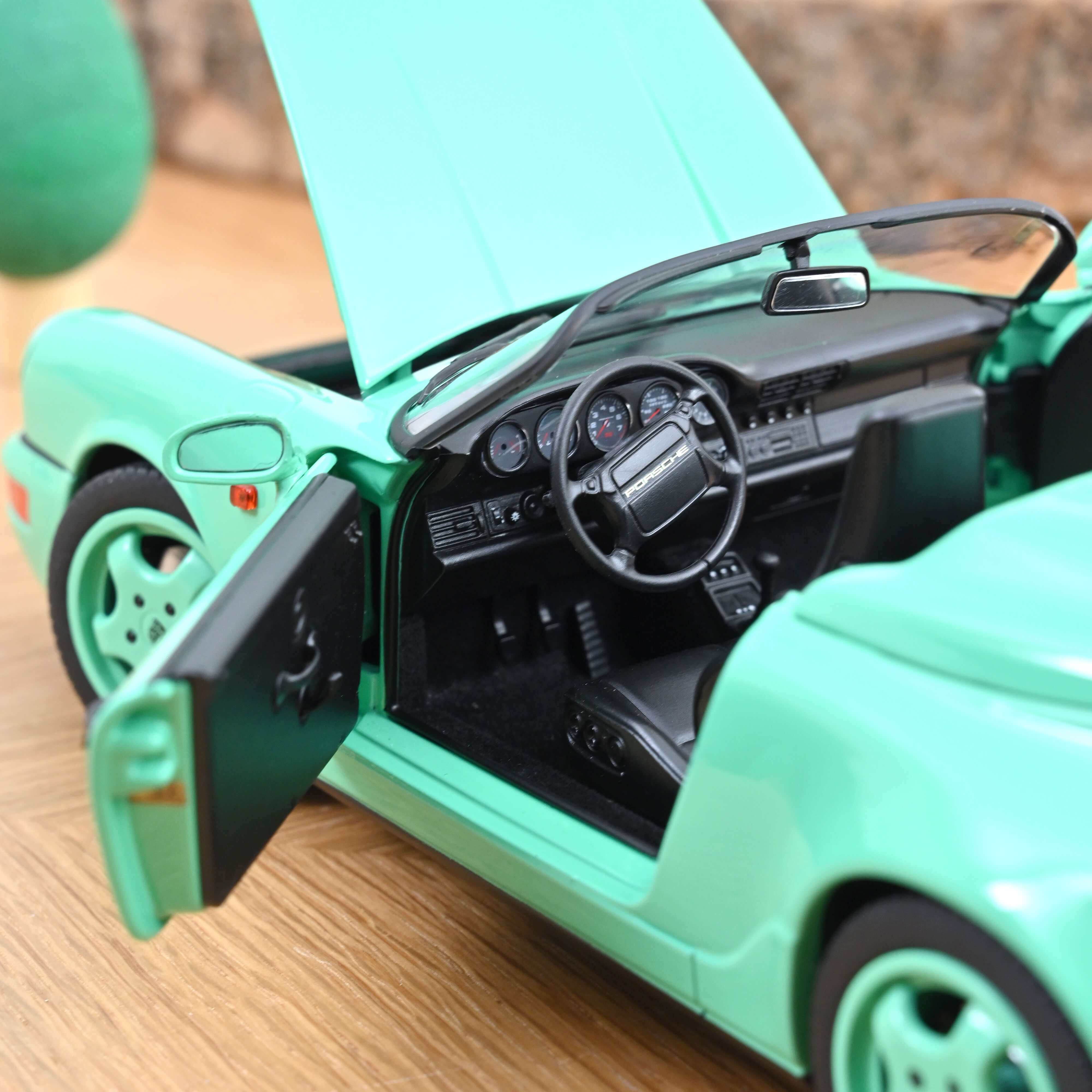 norev-porsche-911-speedster-964-1993-verde-menta-1-18-modellino-200-pz image 4