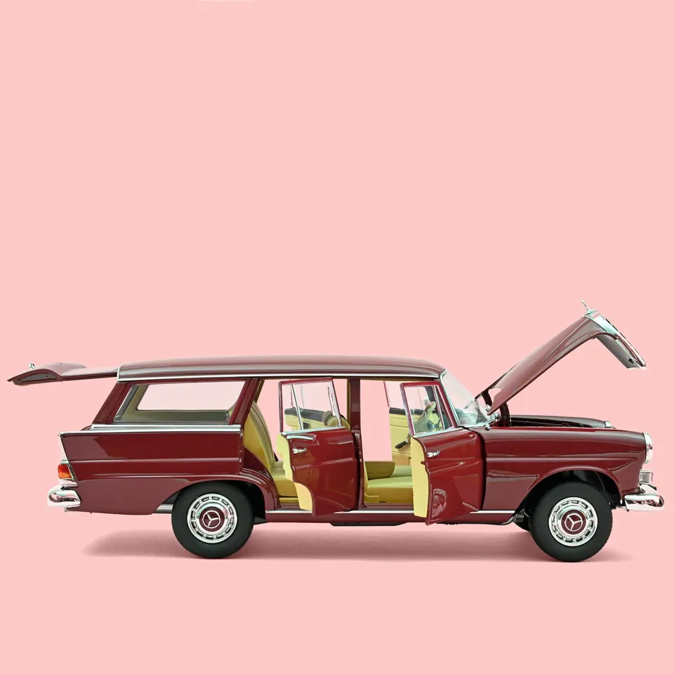 norev-mercedes-benz-200-universal-1966-dark-red-1-18-modellino-die-cast image 1