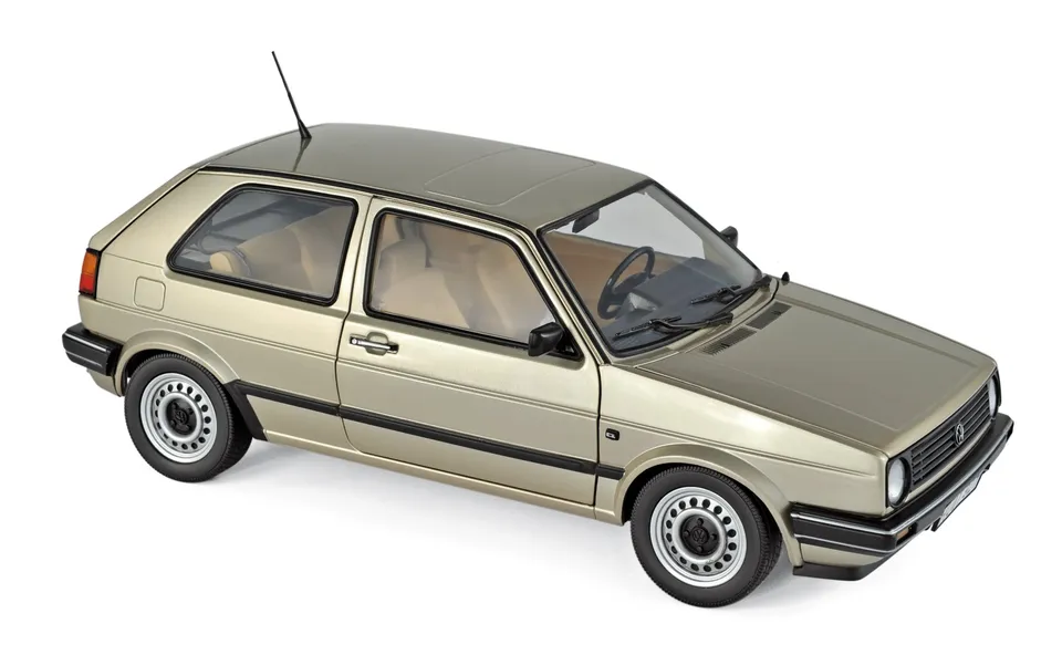 norev-vw-golf-cl-1988-modellino-auto-1-18-beige-metallizzato image 1