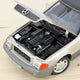 norev-mercedes-benz-500-sl-1989-smoke-silver-metallizzato-modellino-auto-1-18 image 4