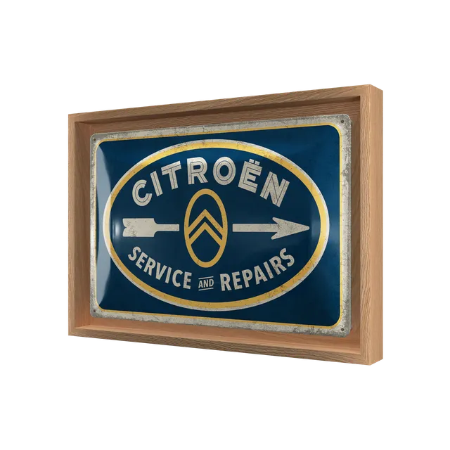 nostalgic-art-citroen-service-repairs-targa-con-cornice-n-frame-m-24-x-33-5-cm image 1