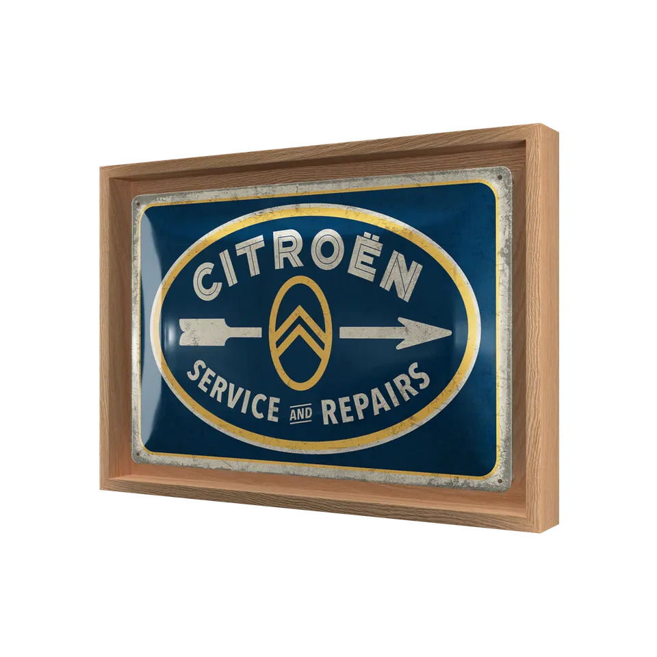nostalgic-art-citroen-service-repairs-targa-con-cornice-n-frame-m-24-x-33-5-cm image 1