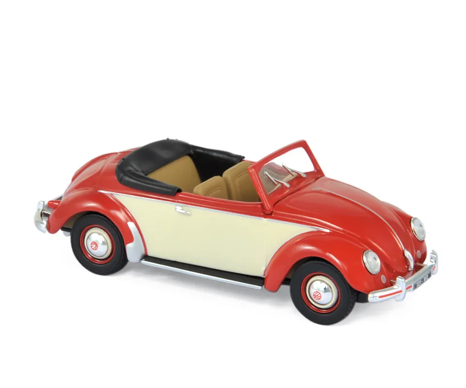 norev-vw-hebm-ller-1949-modellino-auto-1-43-rouge-et-cr-me image 1