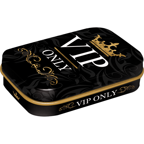 nostalgic-art-vip-only-pocket-box-scatola-tascabile-metallo-con-mentine-6x4x1-6- image 1