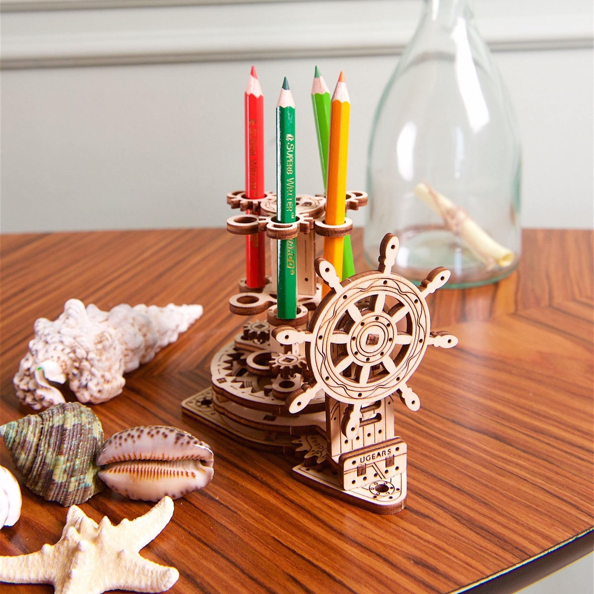 ugears-wheel-organizer-2-0-porta-penne-meccanico-in-legno-u-mini image 7