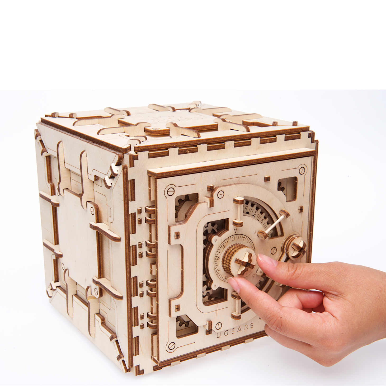 ugears-safe-cassaforte-puzzle-3d-in-legno-con-combinazione image 4