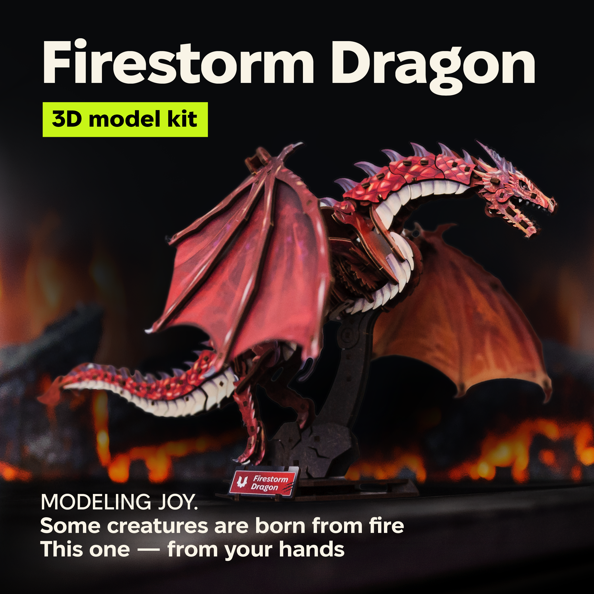 ugears-firestorm-dragon-modello-meccanico-drago-avanzato image 7