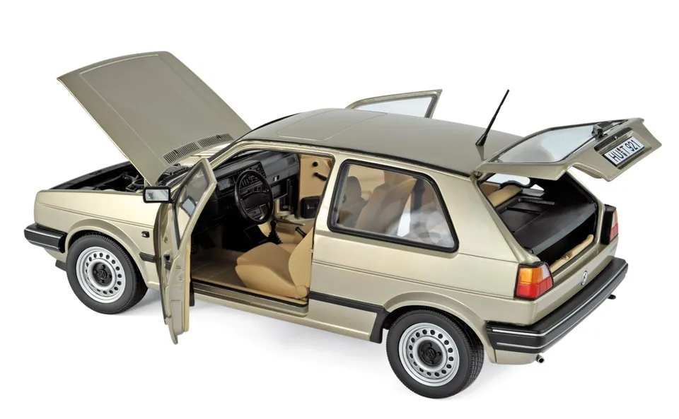 norev-vw-golf-cl-1988-modellino-auto-1-18-beige-metallizzato-2 image 1