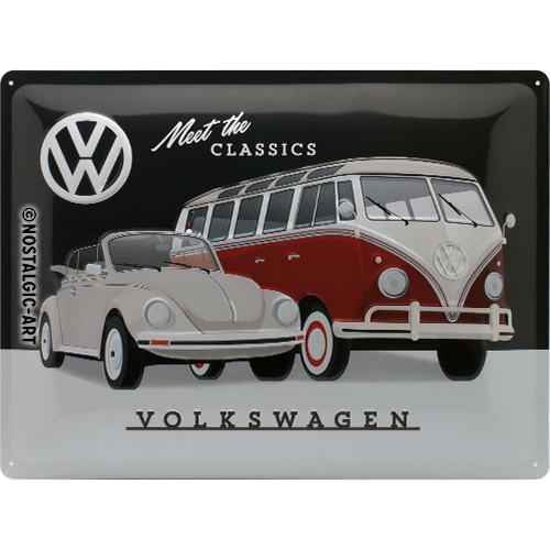 nostalgic-art-vw-meet-the-classics-insegna-in-metallo-30-x-40-cm image 2