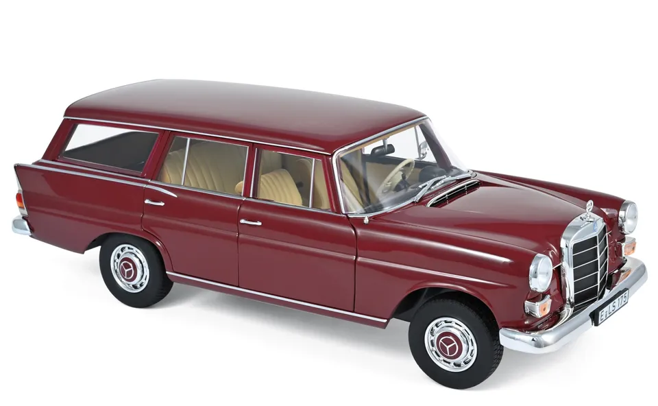 norev-mercedes-benz-200-universal-1966-rouge-fonc-modellino-auto-1-18 image 1