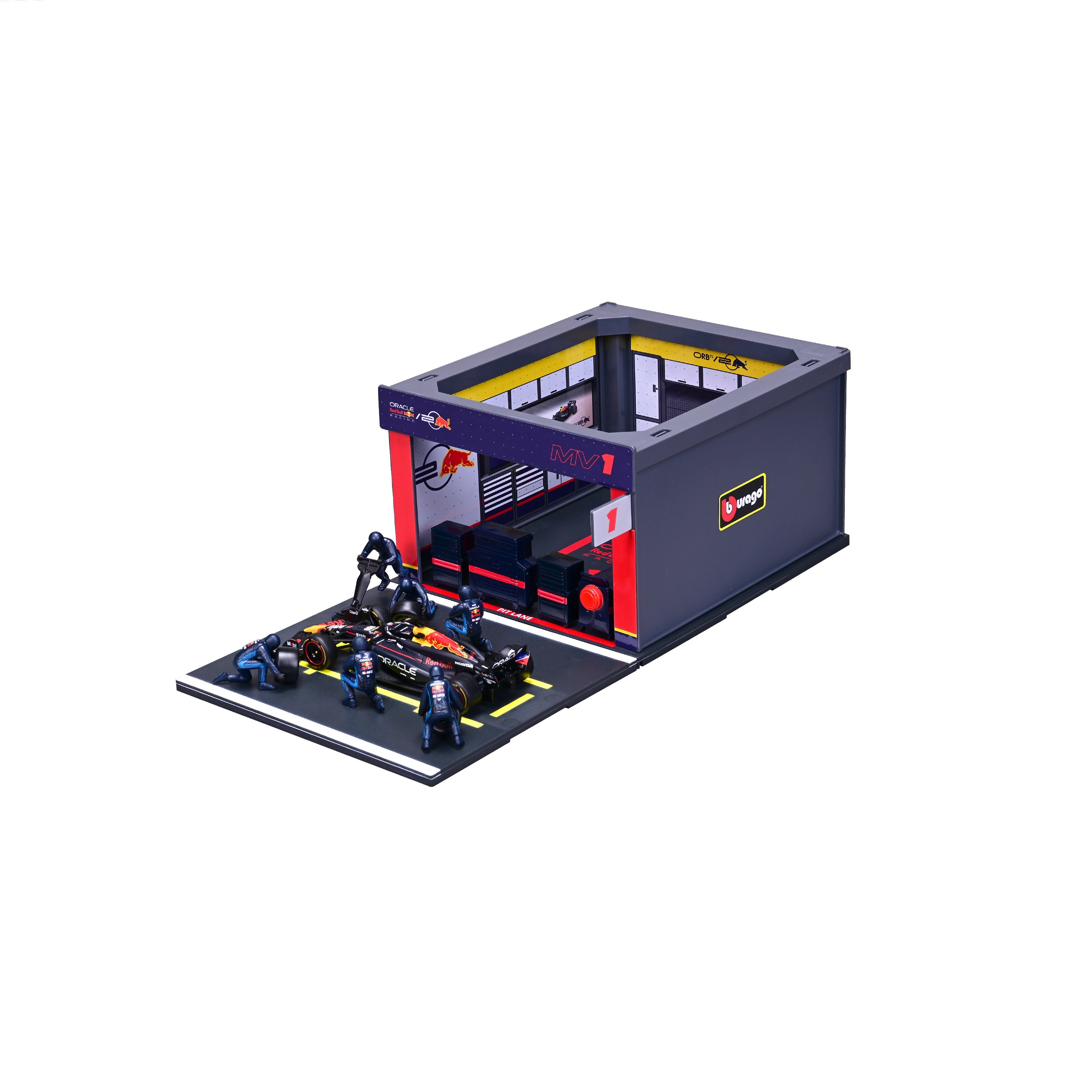 bburago-red-bull-pit-stop-rb20-1-max-verstappen-f1-2024-playset-diorama-scala-1- image 4
