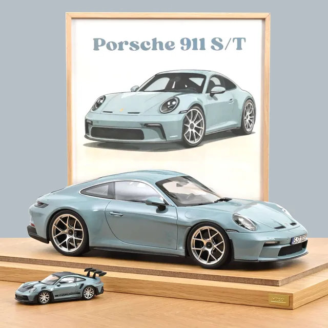 norev-porsche-911-s-t-2023-modellino-auto-1-12-blu-meissen image 1